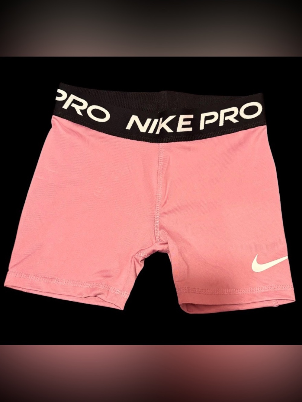 Nike Pro Pink Girls Shorts with Branded Waistband
